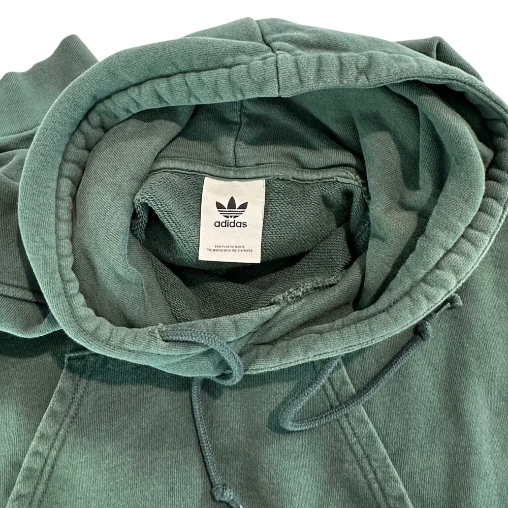 Adidas‎ Originals Trefoil Hoodie Men's Medium Green White Sweatshirt Heavyweight